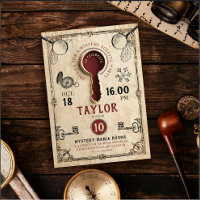 Vintage Escape Room Mystery Solving Detective Key