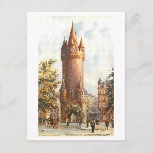Vintage Eschenheimer Turm (Tower), Frankfurt Postcard