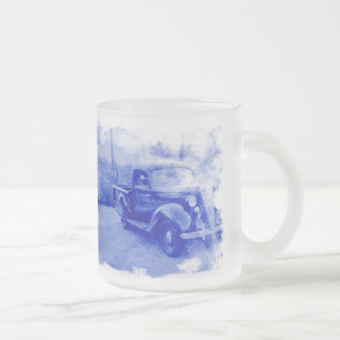 Vintage Essex-Terraplane Frosted Glass Mug