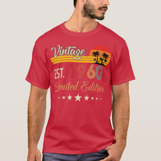 Vintage Est 1960 Limited Edition Birthday T-Shirt