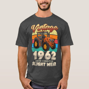 Vintage Est 1962 Farmer Tractor 60th Birthday 60 Y T-Shirt