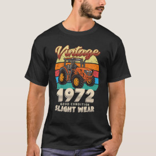 Vintage Est 1972 Farmer Tractor 50Th Birthday 50 Y T-Shirt