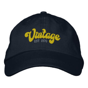 Vintage Established Personalised Year Embroidered Hat