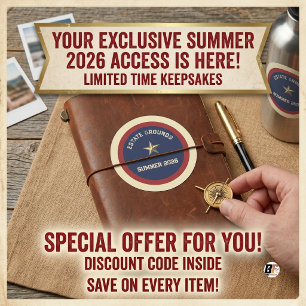 Vintage Estate Grounds Summer 2026 Patriotic Star Classic Round Sticker