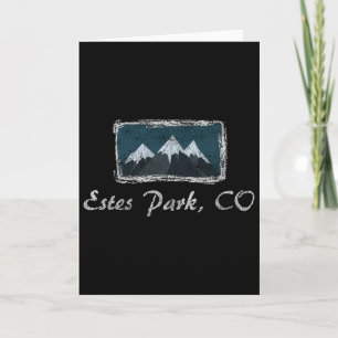Vintage Estes Park Colorado Winter Skiing Fun Card