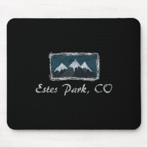 Vintage Estes Park Colorado Winter Skiing Fun Mouse Mat