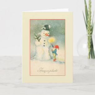 Vintage Estonian Rõmsaid Jõulupühi Christmas Card