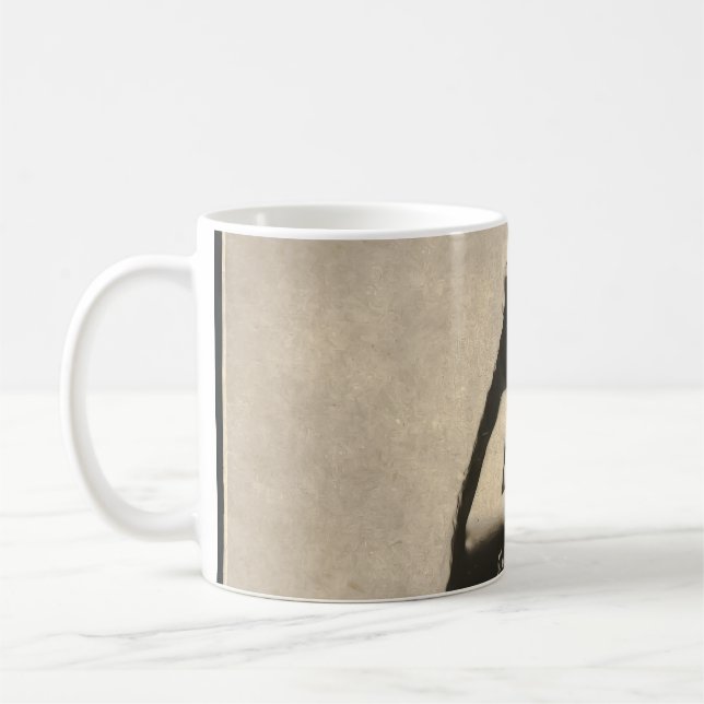 Vintage Ethereal Goddess Postcard Coffee Mug (Left)