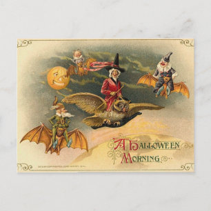 Vintage Ethereal Halloween Holiday Postcard