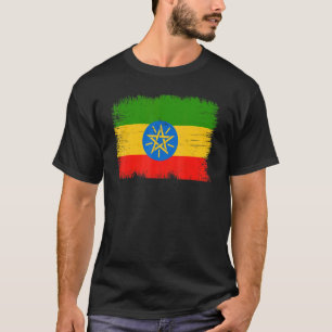 Vintage Ethiopia Flag Ethiopian Independence Day T-Shirt