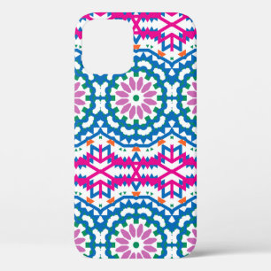Vintage ethnic colourful bohemian pattern in brigh iPhone 12 case