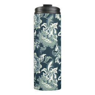 Vintage ethnic floral seamless pattern. folkloric thermal tumbler