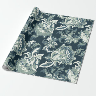 Vintage ethnic floral seamless pattern. folkloric wrapping paper