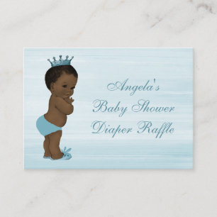 Vintage Ethnic Prince Baby Shower Diaper Raffle Enclosure Card