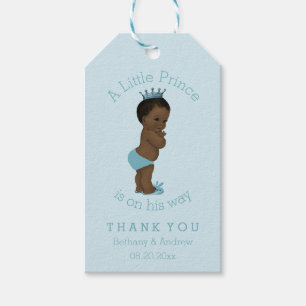 Vintage Ethnic Prince Baby Shower Personalised Gift Tags