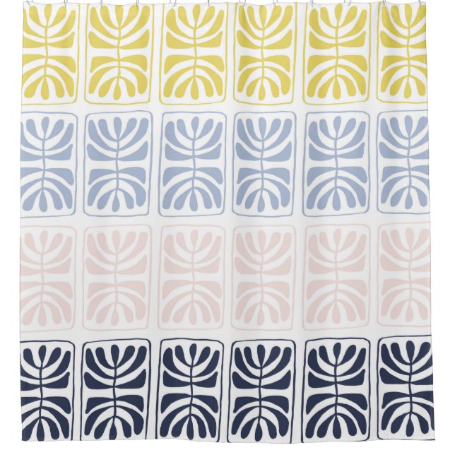 Vintage ethnic seamless  shower curtain (Front)