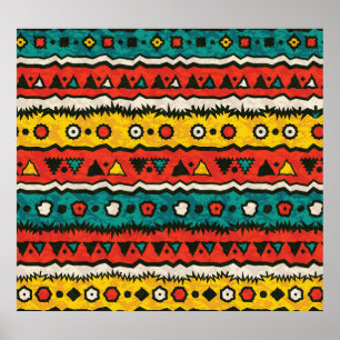 Vintage ethnic: seamless traditional design. poster