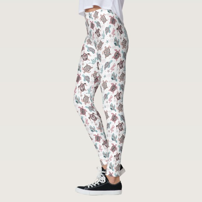 Vintage ethnic tortoise pattern  leggings (Left)