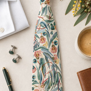 Vintage Eucalyptus Botanical Tie