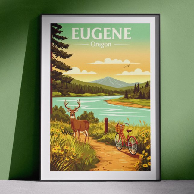 Vintage Eugene Oregon Poster (Creator Uploaded)
