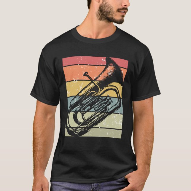 Vintage Euphonium Player brass Orchestra T-Shirt (Front)