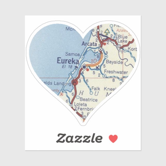 Vintage Eureka CA Map (Sheet)