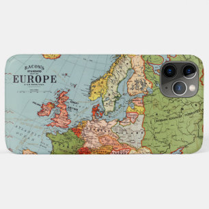Vintage Europe 20th Century Bacon's Standard Map iPhone 11 Pro Max Case