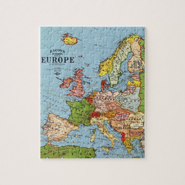 Vintage Europe 20th Century General Map Jigsaw Puzzle (Vertical)