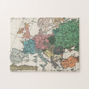 Vintage Europe Map Jigsaw Puzzle