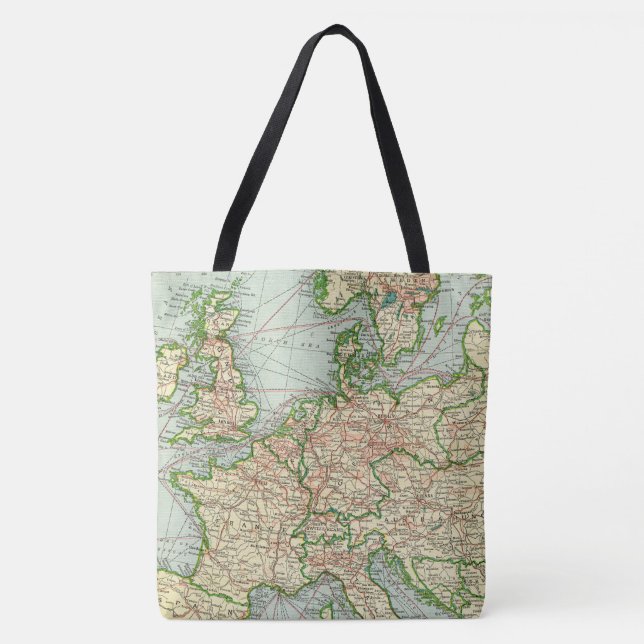 Vintage Europe Map  Tote Bag (Front)