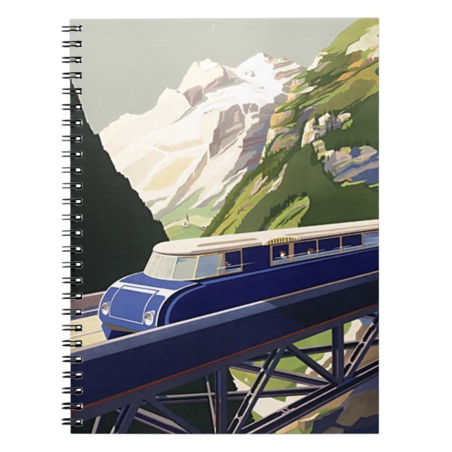 Vintage Europe Rail Travel Notebook (Front)