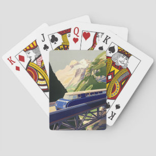 Vintage Europe Rail Travel Playing Cards