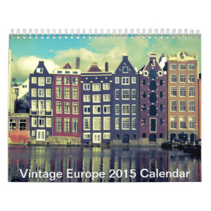 Vintage Europe scenery architecture Calendar 2015