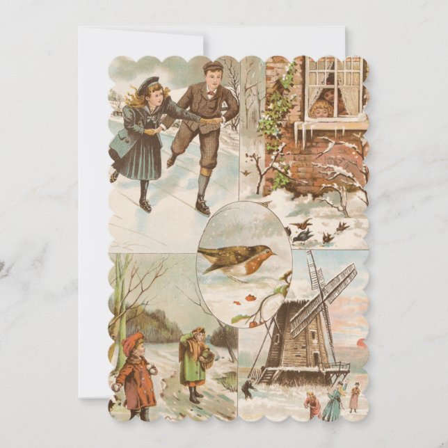 Vintage European Christmas Card (Front)