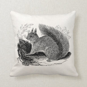 Vintage European Squirrel 1800s Squirrels Cushion