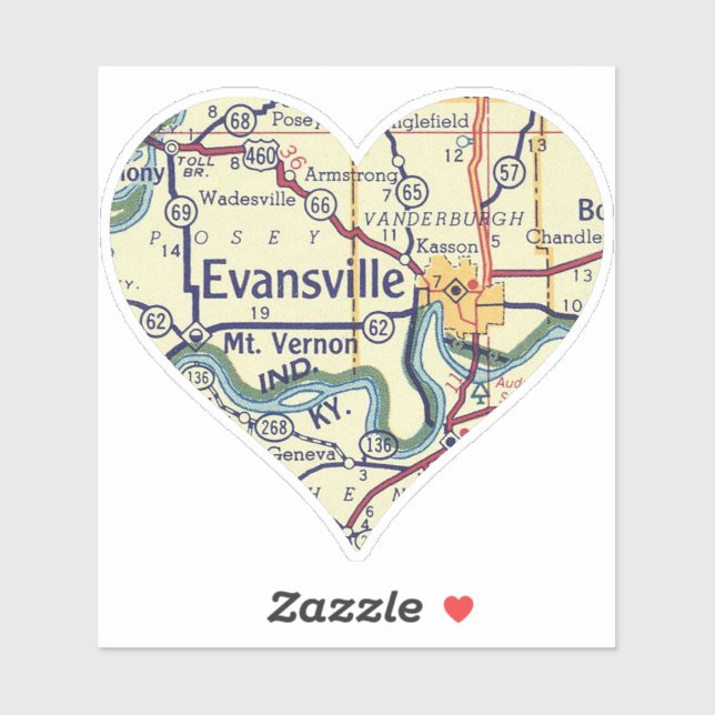 Vintage Evansville IN Map (Sheet)