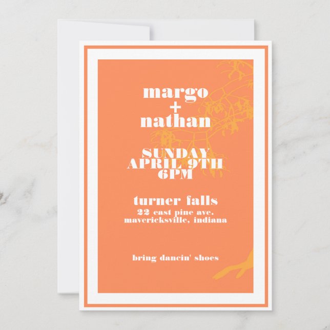 Vintage Event Wedding  Invitation (Front)