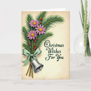 Vintage Evergreen Christmas Card