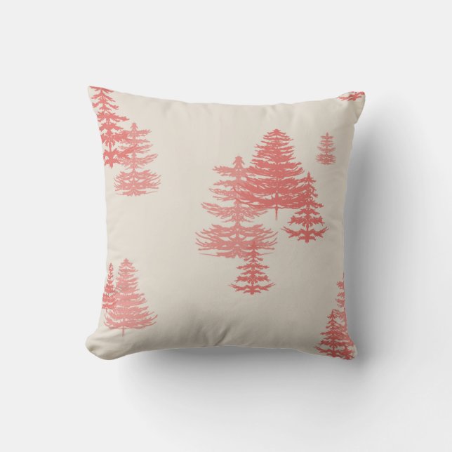 Vintage Evergreen Forest Cushion (Front)