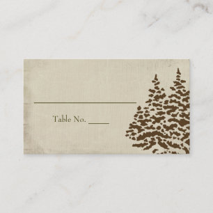 Vintage Evergreen Wedding Seating Cards