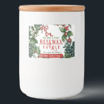 Vintage Evergreens and Red Bow Balsam Candle Label<br><div class="desc">Perfect Holiday Gift - Pour your beeswax,  soy,  or soy & coconut wax into a simple glass container,  add your wick,  favourite holiday essential oils and one of these labels : voilà!</div>