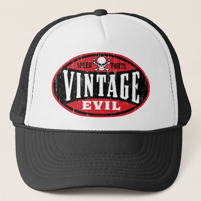 Vintage Evil 0011 Trucker Hat (Front)