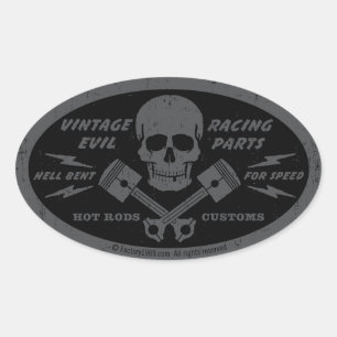 Vintage Evil 012A Oval Sticker