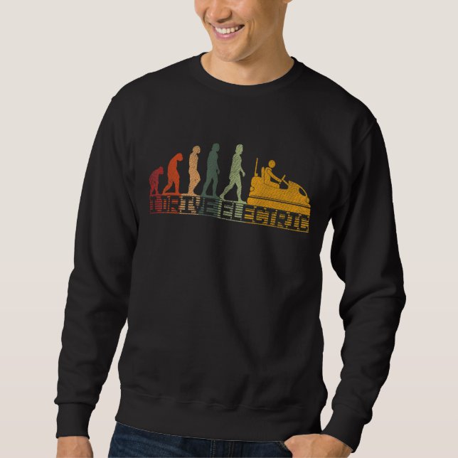 Vintage Evolution Car Scooter Electric Driving 1 Sweatshirt (Front)