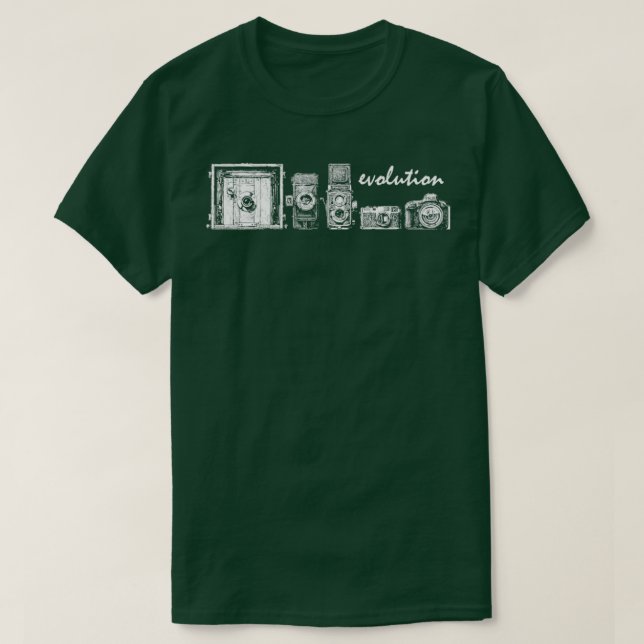 Vintage Evolution of the Camera Photography  T-Shirt (Design Front)