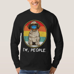 Vintage Ew People Shih Tzu Dog Wearing Face Mask T-Shirt