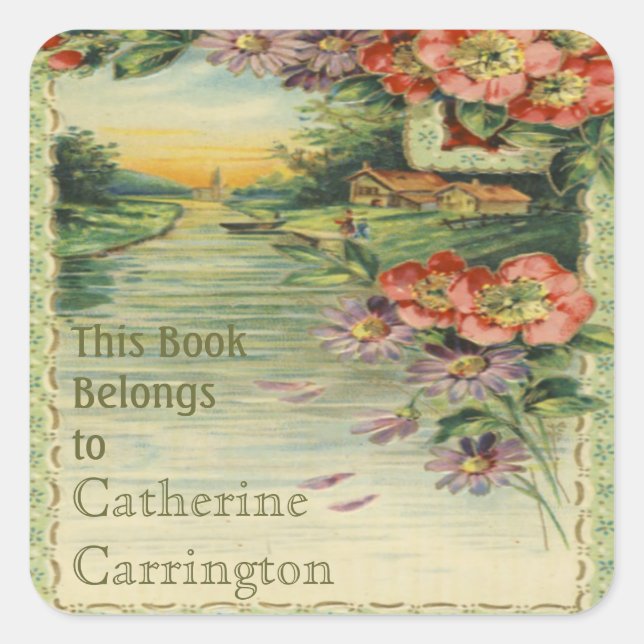 Vintage Ex Libris Bookplate Stickers (Front)