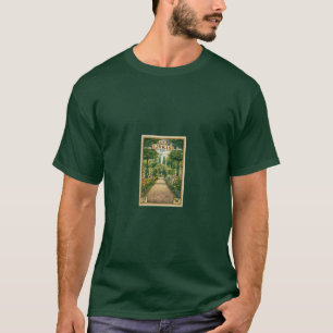 Vintage Ex Libris Garden Path Bookplate Art T-Shirt