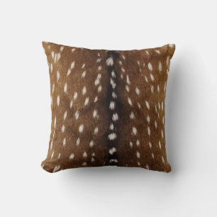 Vintage Exotic Axis Deer Hide Print Cushion