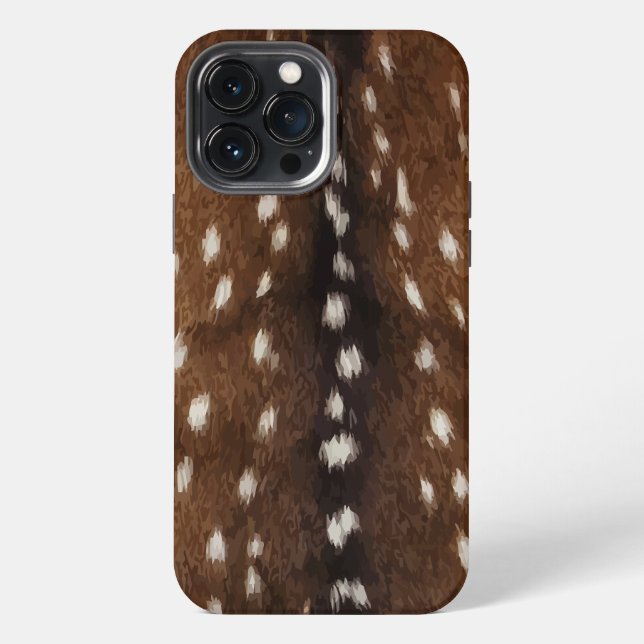 Vintage Exotic Axis Deer Hide Print iPhone Case (Back)
